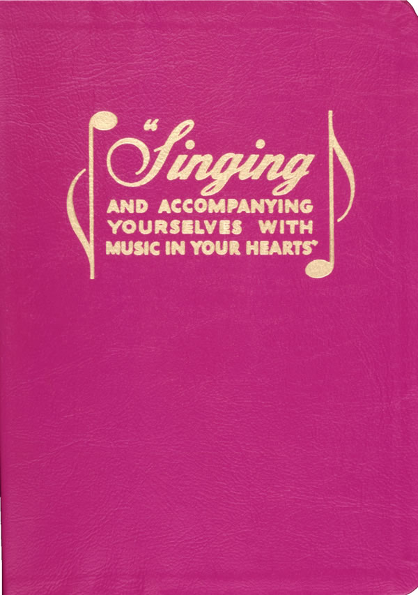 Engelska omslaget till ”Sjung och ackompanjera eder med musik i edra hjärtan”, 1966 (på svenska 1969).