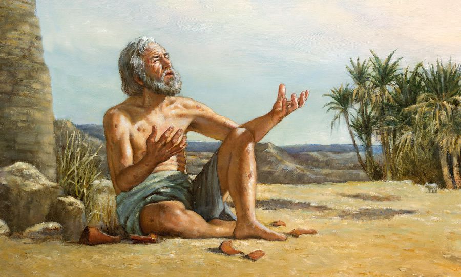 Job hade svåra utslag på hela kroppen