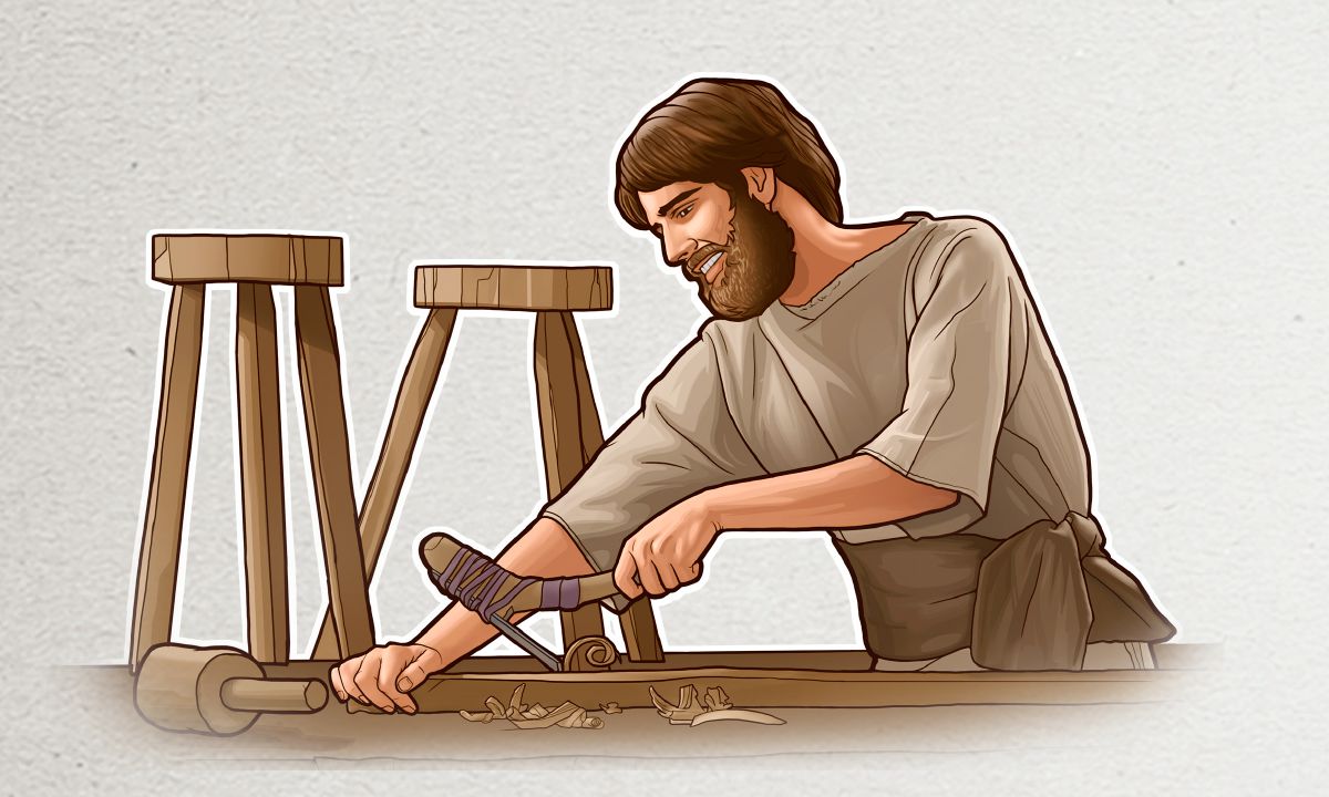 En man trivs med sitt jobb