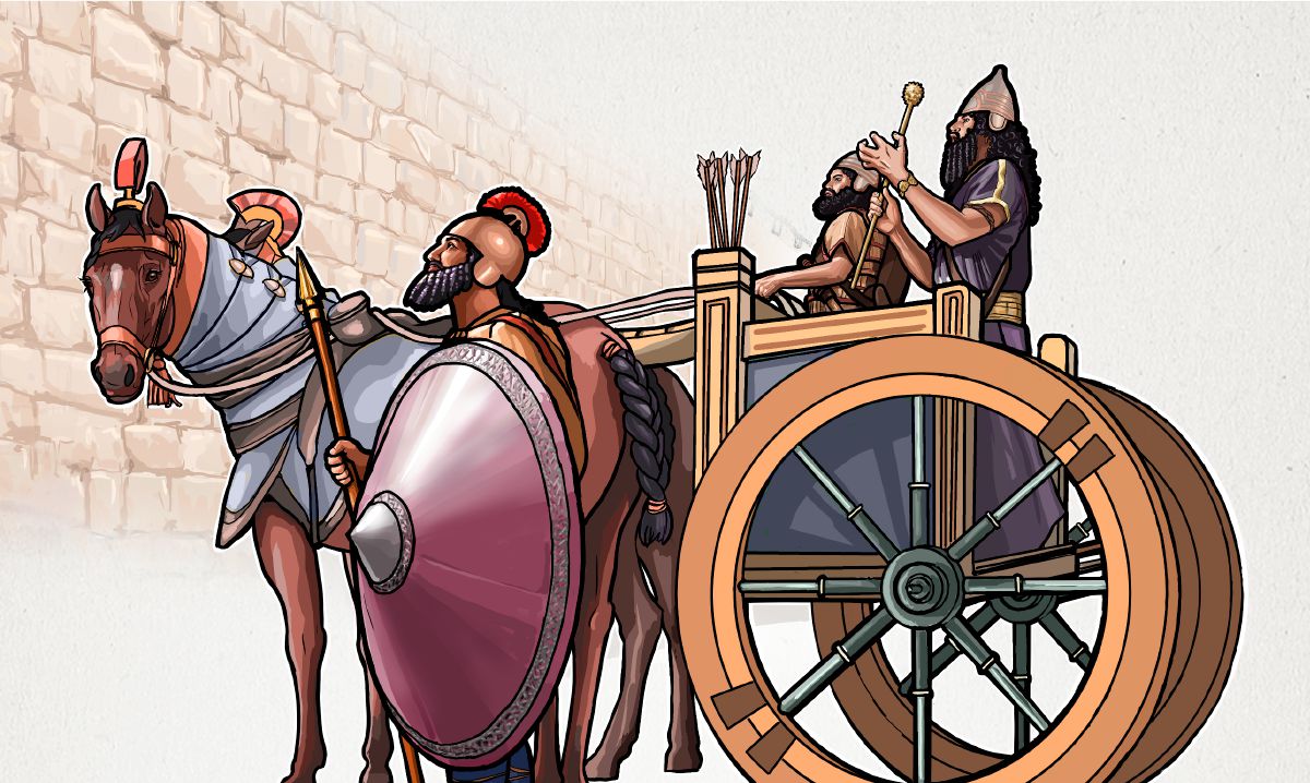 Rabsake och hans soldater utanför Jerusalems mur