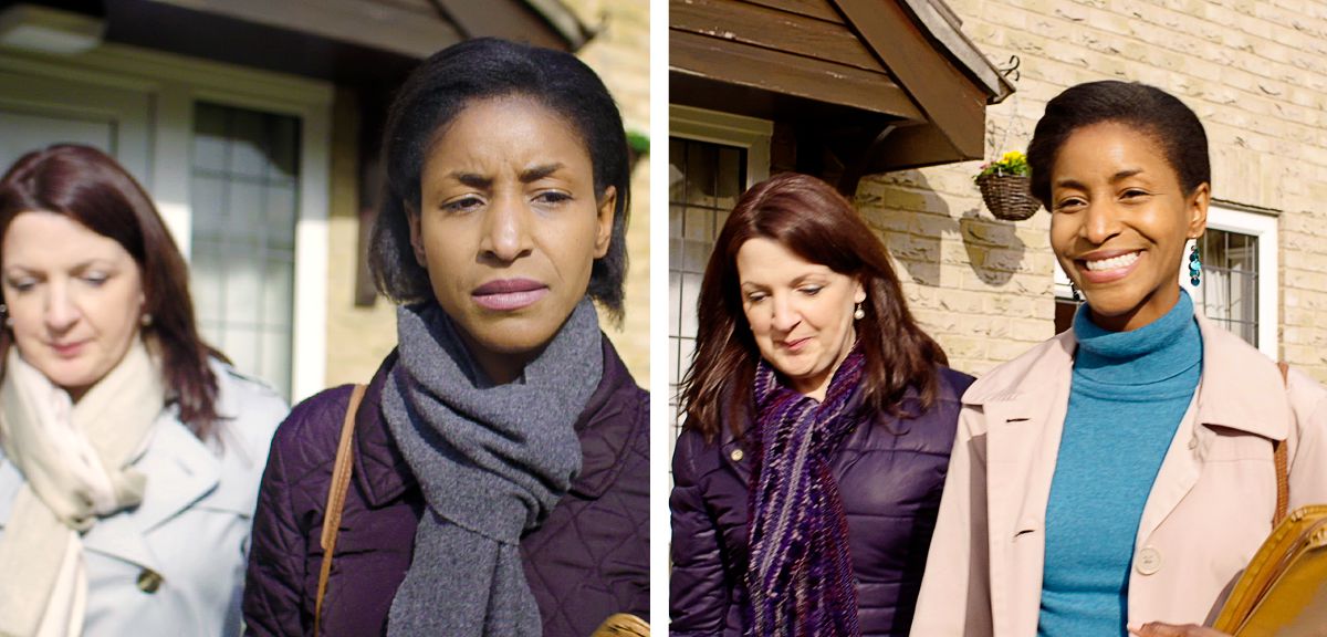 Två olika sinnesstämningar i tjänsten – nedstämd och glad