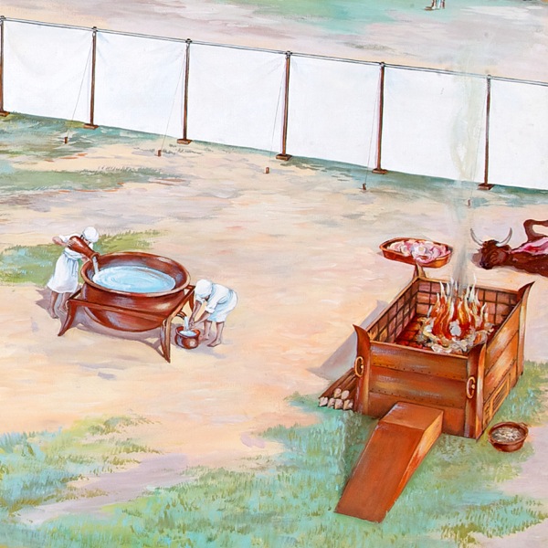 Vattenkaret och altaret.