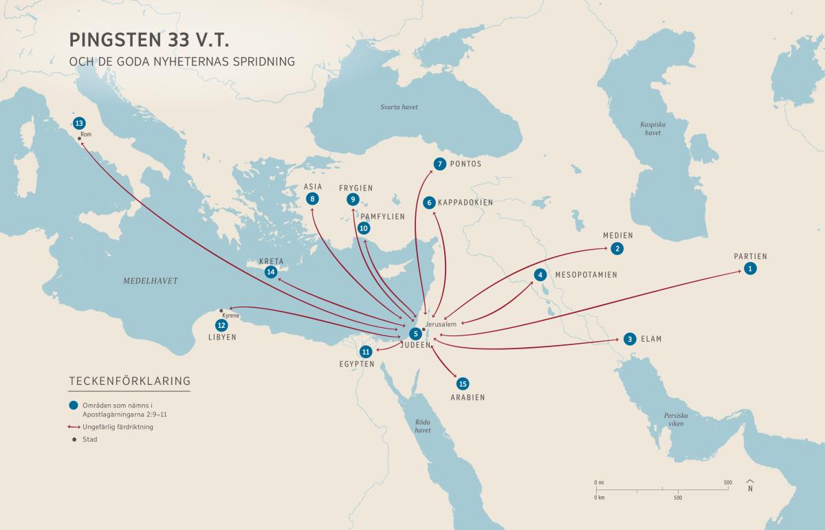 Pingsten 33 v.t. och de goda nyheternas spridning