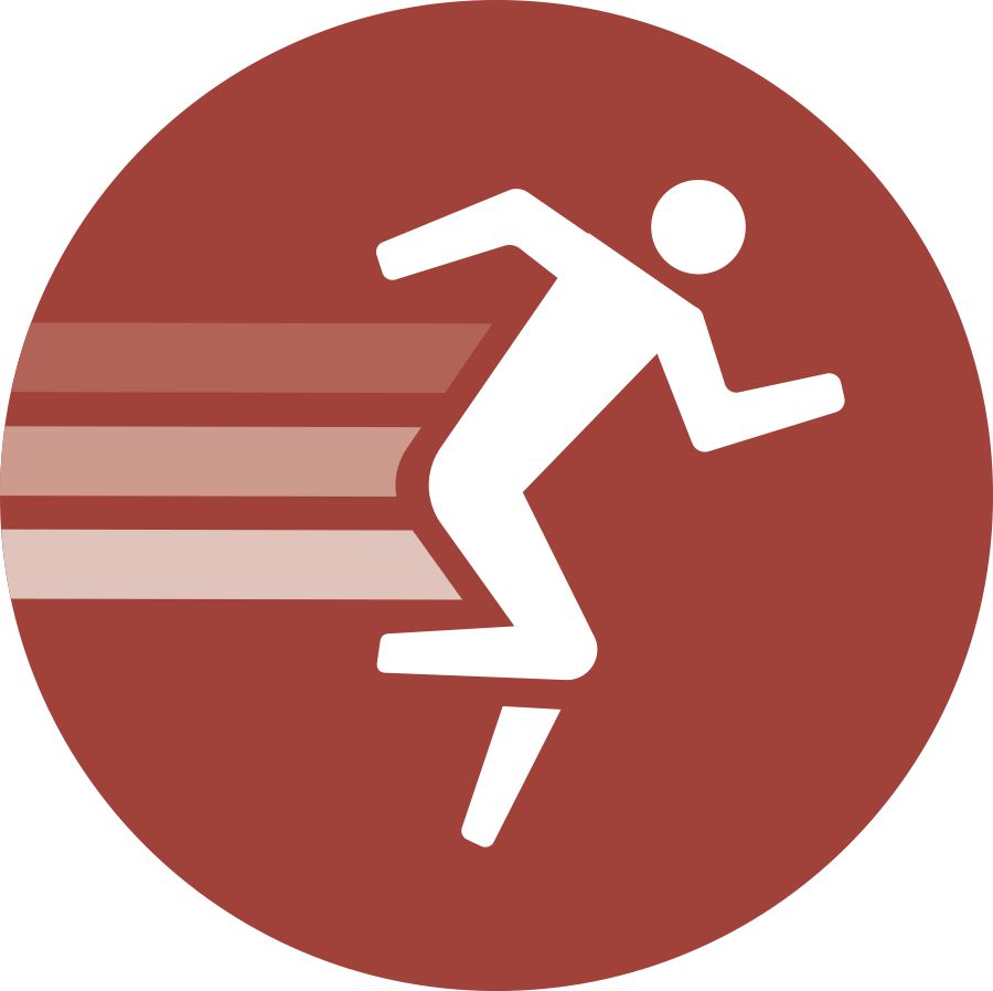 En springande person