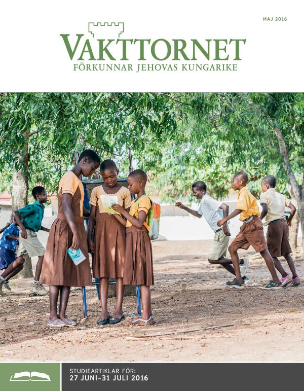 Studieupplagan av tidskriften Vakttornet, maj 2016