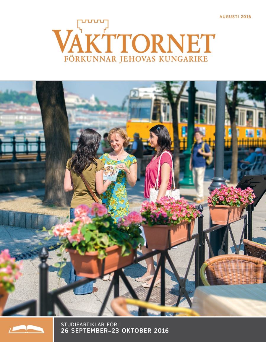 Studieupplagan av tidskriften Vakttornet, augusti 2016