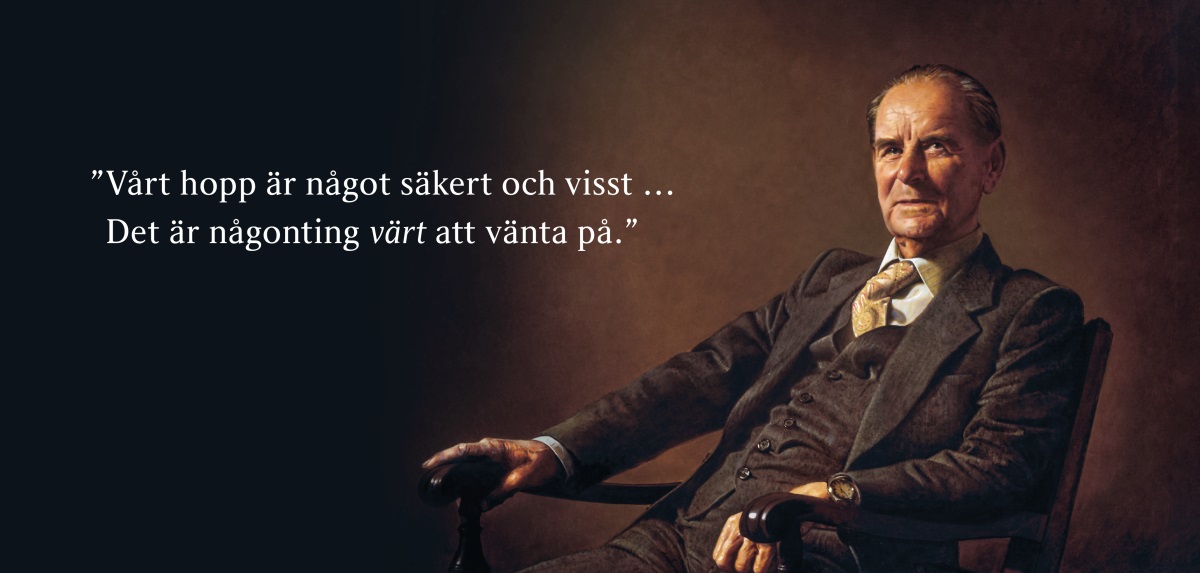 Broder Frederick Franz. På samma bild finns citatet: ”Vårt hopp är något säkert och visst . . . Det är någonting värt att vänta på.”