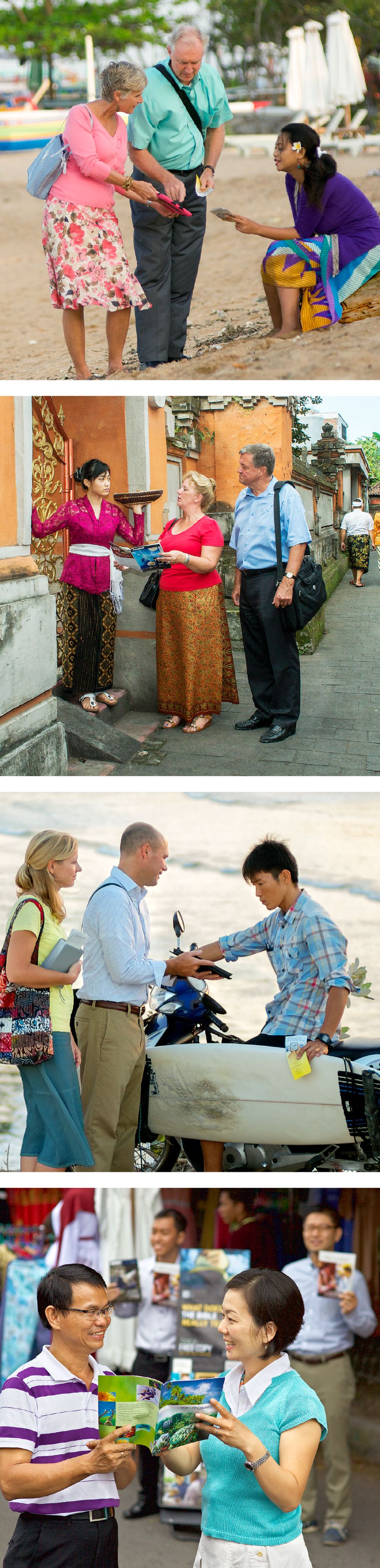 Janine och Dan Moore; Mandy och Stuart Williams; Casey och Jason Gibbs; Mari och Takahiro Akiyama.