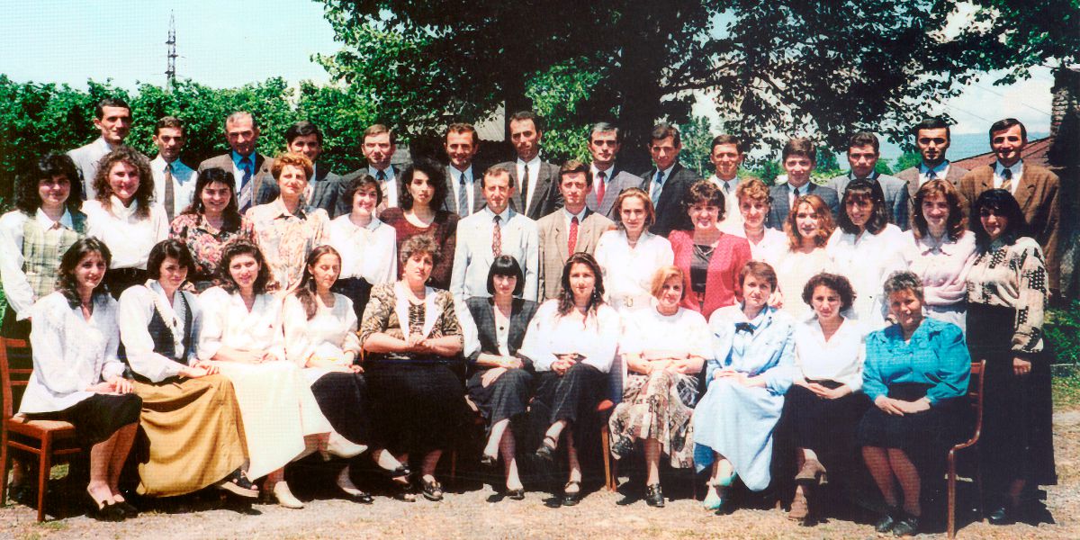 Elever vid pionjärskolan i Zugdidi.