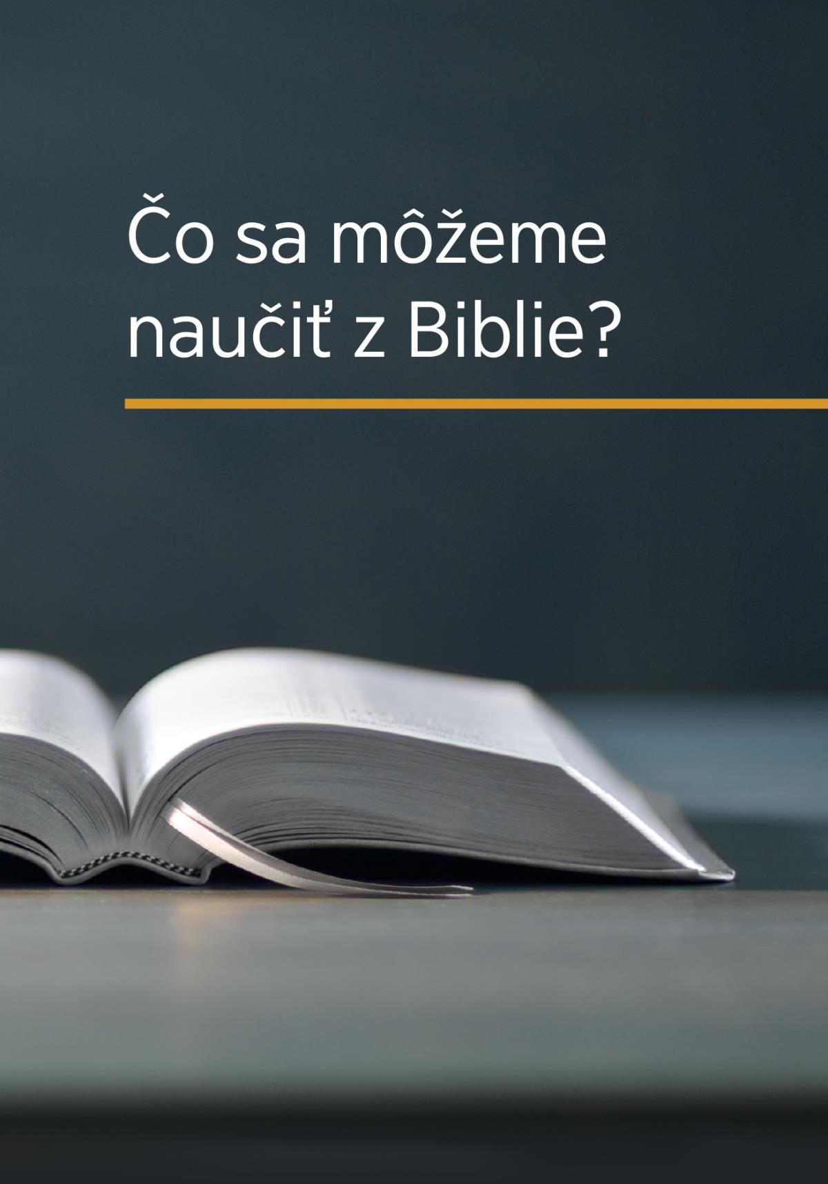 Kniha „Čo sa z Biblie môžeme naučiť?“