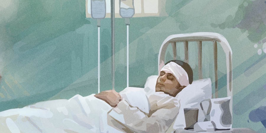 Mwanamume amelazwa hospitalini