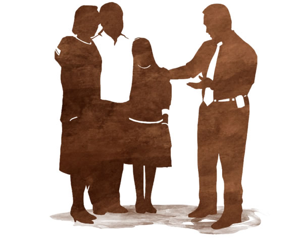 Mzee Mkristo akiwatembelea familia ya wahubiri