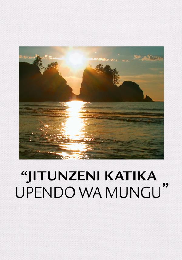 Mandhari nzuri ya kuzama kwa jua kisiwani na baharini