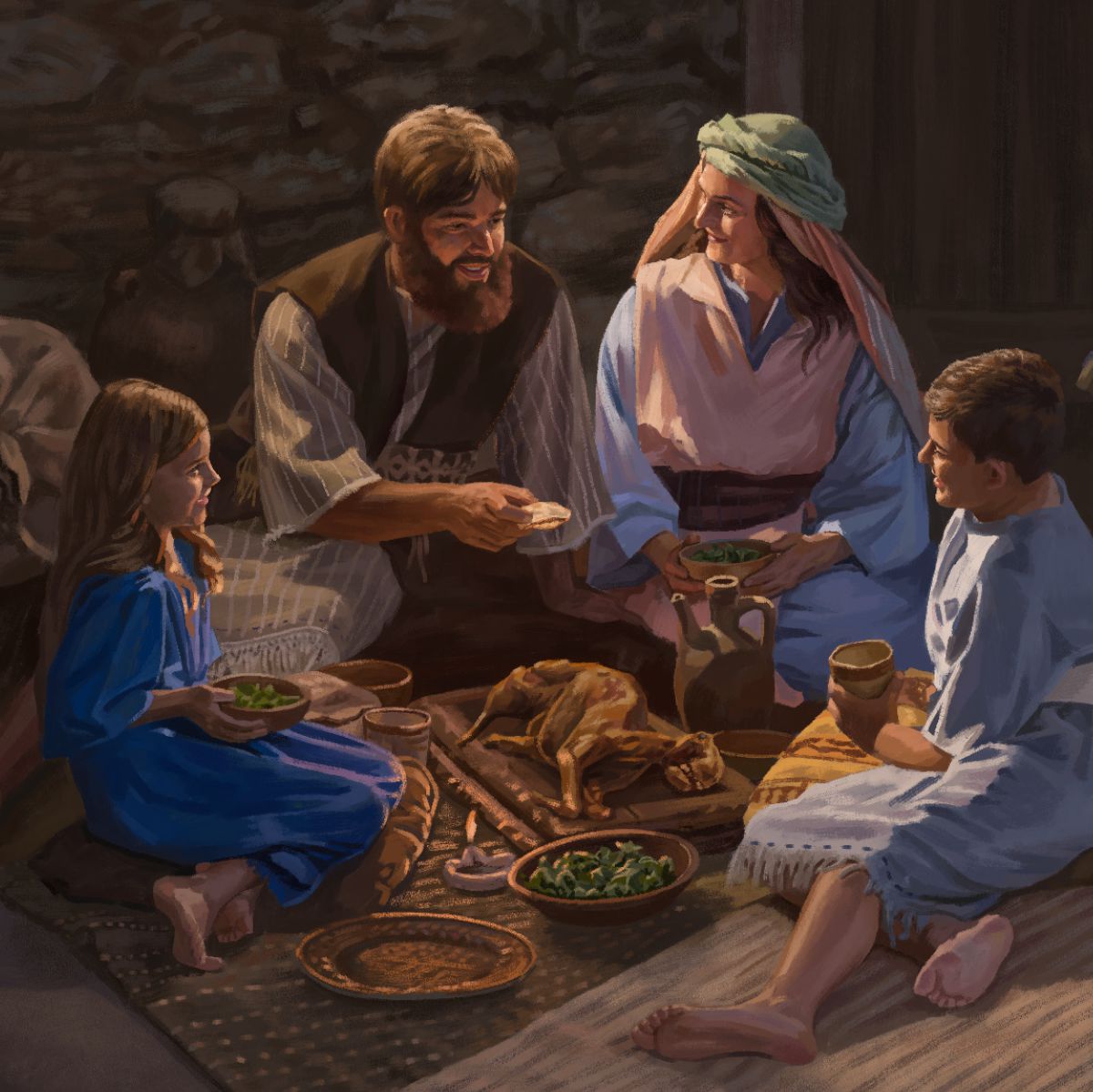 Familia ya Waisraeli ikisherehekea Pasaka.