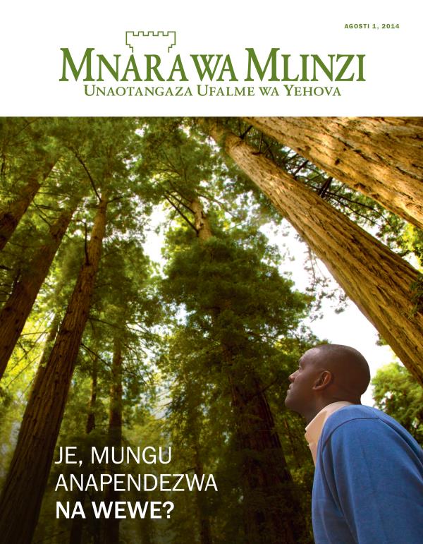 Ukurasa wa kwanza wa Gazeti Mnara wa Mlinzi, Agosti 2014 | Je, Mungu Anapendezwa na Wewe?