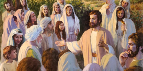 Yesu akifundisha umati kumpenda Yehova Mungu