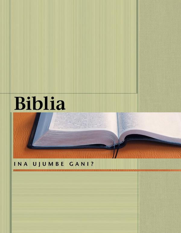 Biblia—Ina ujumbe Gani?