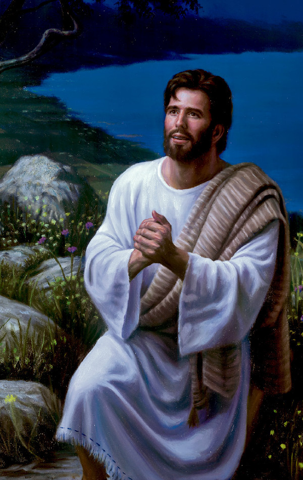 Jesus halo orasaun iha foho.