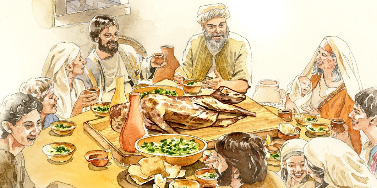 Família ida iha Bíblia nia tempu han hahán Páskua nian