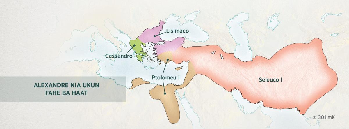 Grésia nia ukun fahe ba Alexandre nia jenerál naʼin-haat