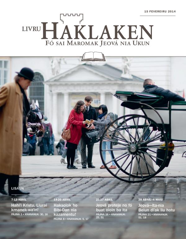 Testemuña ba Jeová haklaken iha fatin públiku