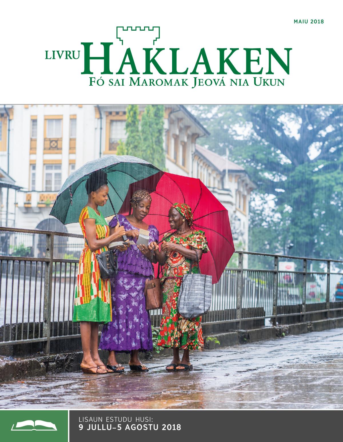Livru Haklaken edisaun estudu nian, Maiu 2018