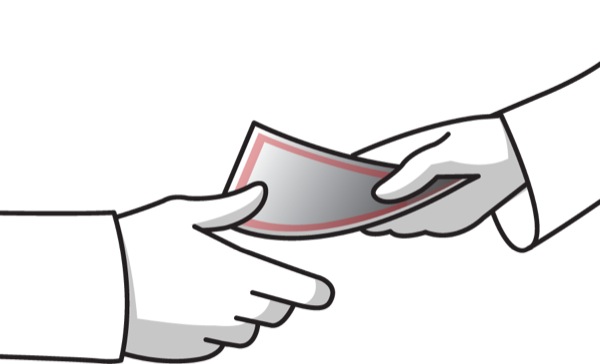 คนกำลังให้สินบนกัน