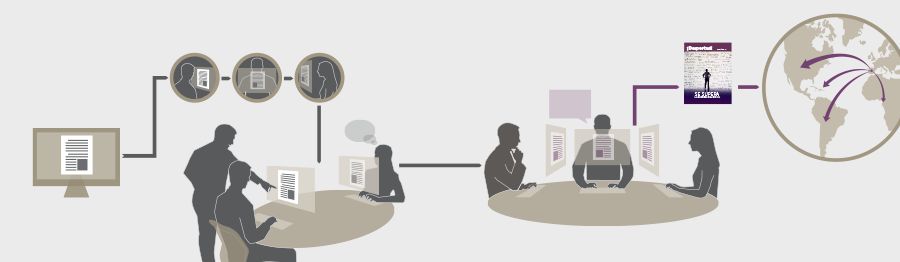 ทีม​แปล​ขณะ​ทำ​งาน