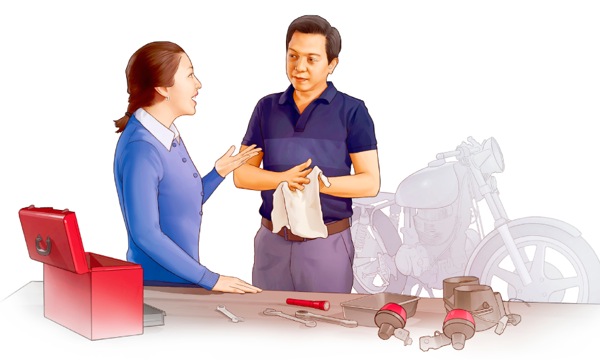 สามีภรรยาคุยกันเกี่ยวกับปัญหาที่เกิดขึ้น