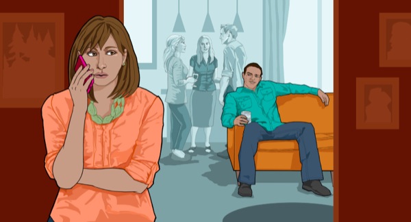 วัยรุ่นหญิงคนหนึ่งโทรหาใครสักคนให้มารับเธอกลับบ้าน