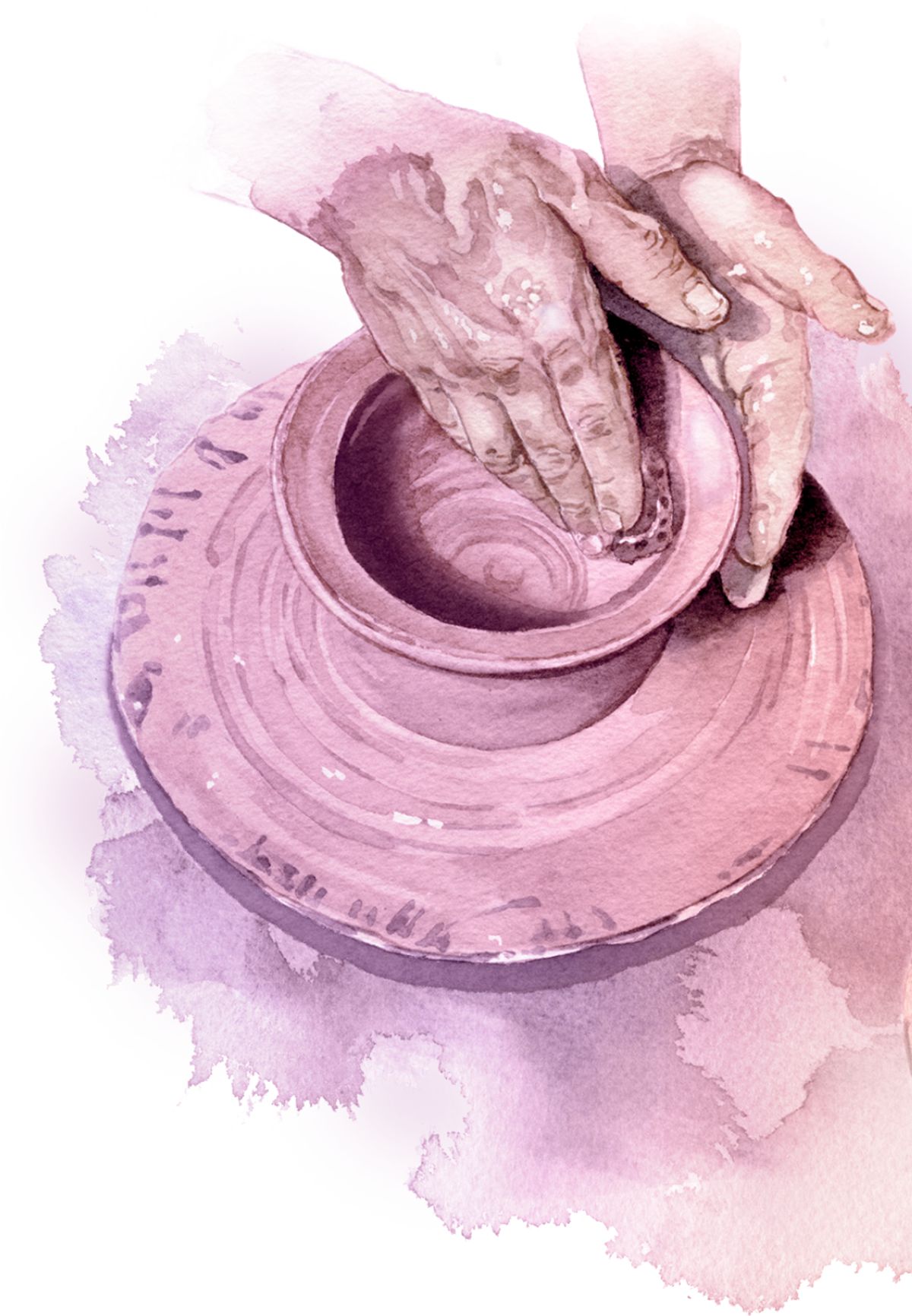 ช่าง​ปั้น​หม้อ​กำลัง​ปั้น​ภาชนะ​ดิน​เหนียว