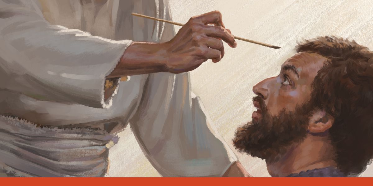 ผู้​ชาย​ที่​มี​กล่อง​ของ​เลขานุการ​ทำ​เครื่องหมาย​บน​หน้าผาก​ผู้​ชายที่ซื่อสัตย์​คน​หนึ่ง