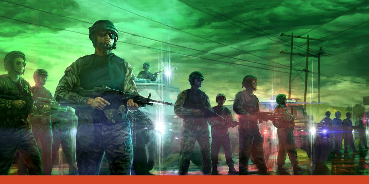 ทหารถืออาวุธกับรถถังพร้อมโจมตี​ประชาชนของพระยะโฮวา