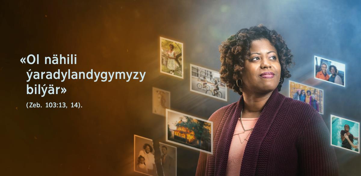 Uýanyň gapdalynda Zebur 103:13, 14-nji aýatlardaky sözler ýazylan: «Ol nähili ýaradylandygymyzy bilýär». Uýanyň daş-töwereginde çagalykdan bäri düşen suratlary bar.