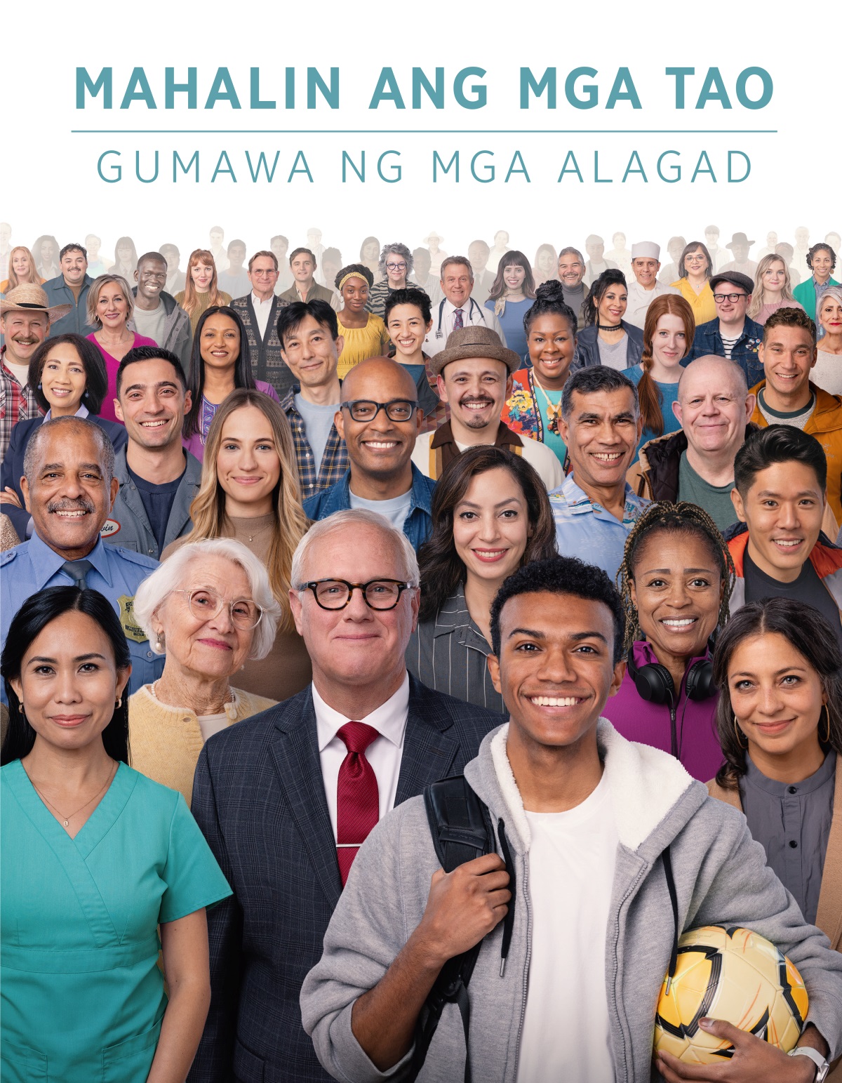 Mga lalaki at babae na iba’t iba ang edad, lahi, at pinagmulan.