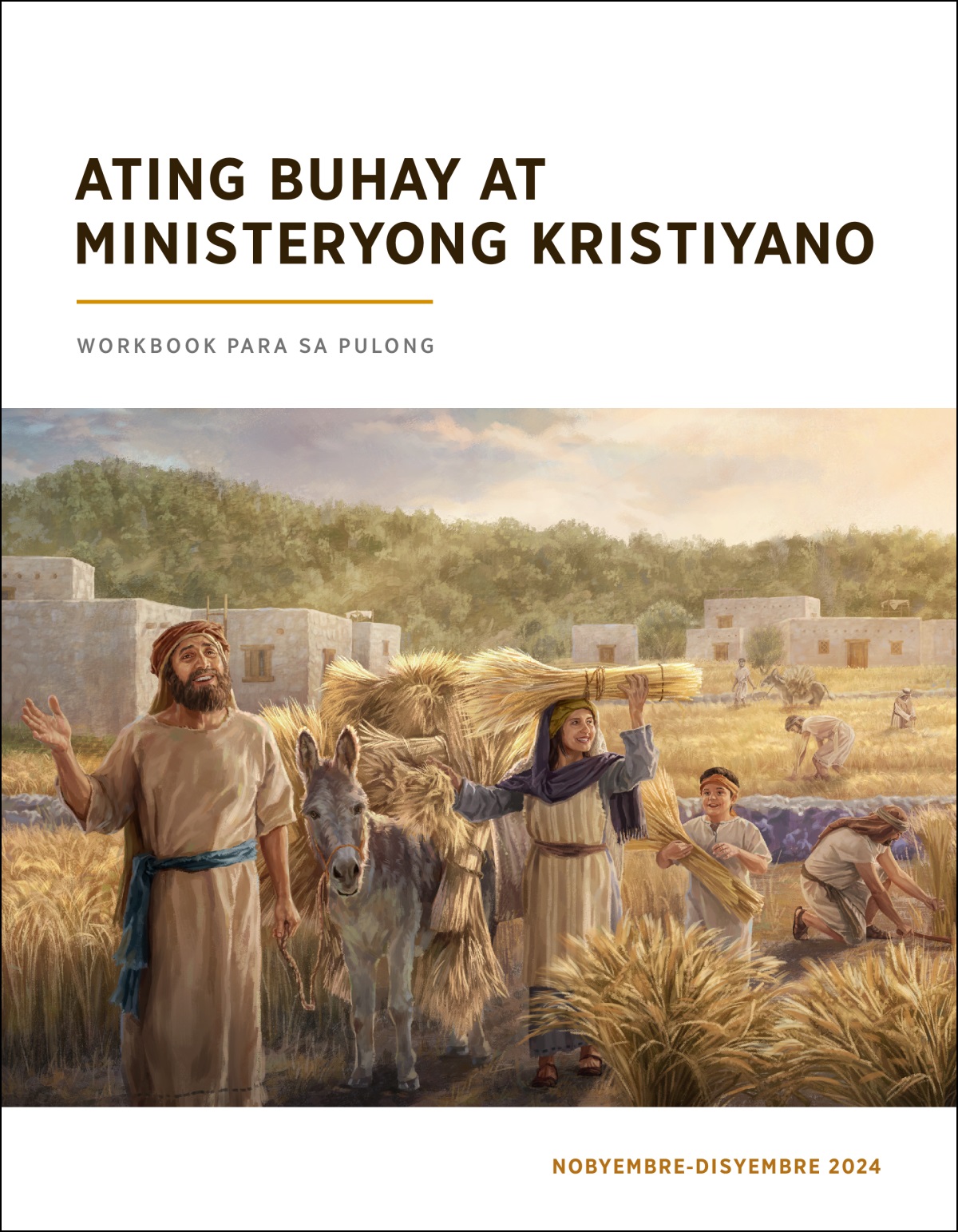 Mga Israelitang masayang nag-aani ng maraming trigo.