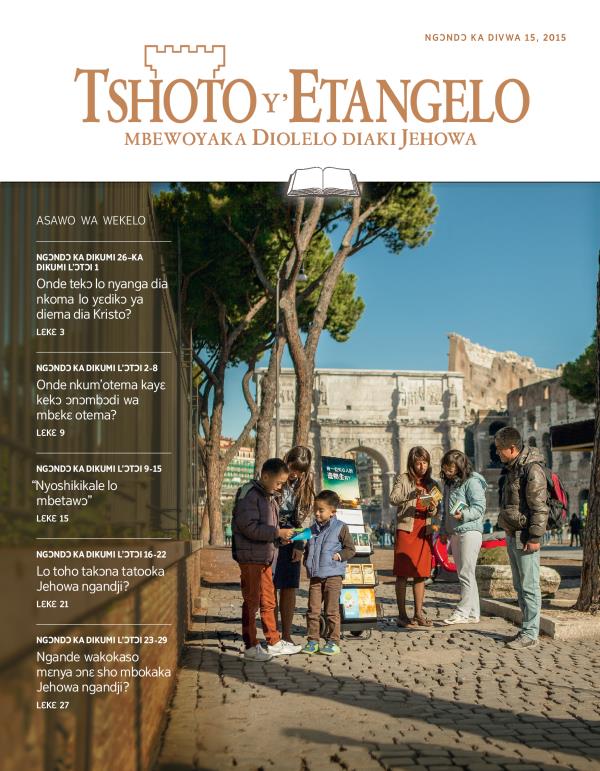 Tshoto y’Etangelo ya wekelo, Ngɔndɔ ka divwa 15, 2015