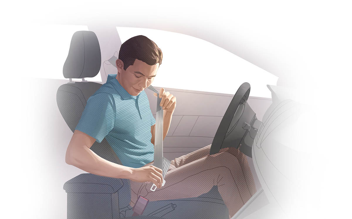 So ỹale netangui so auto ỹaatiguiñe so cinturón de seguridad.