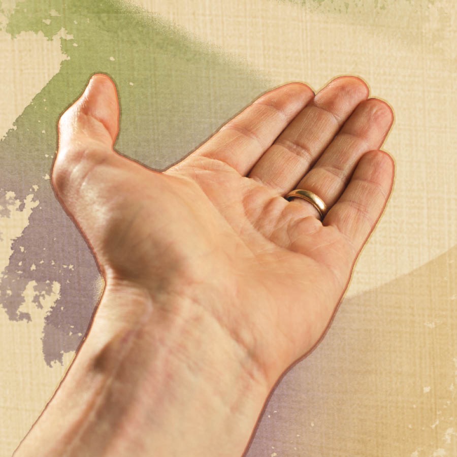 La mano de un hombre