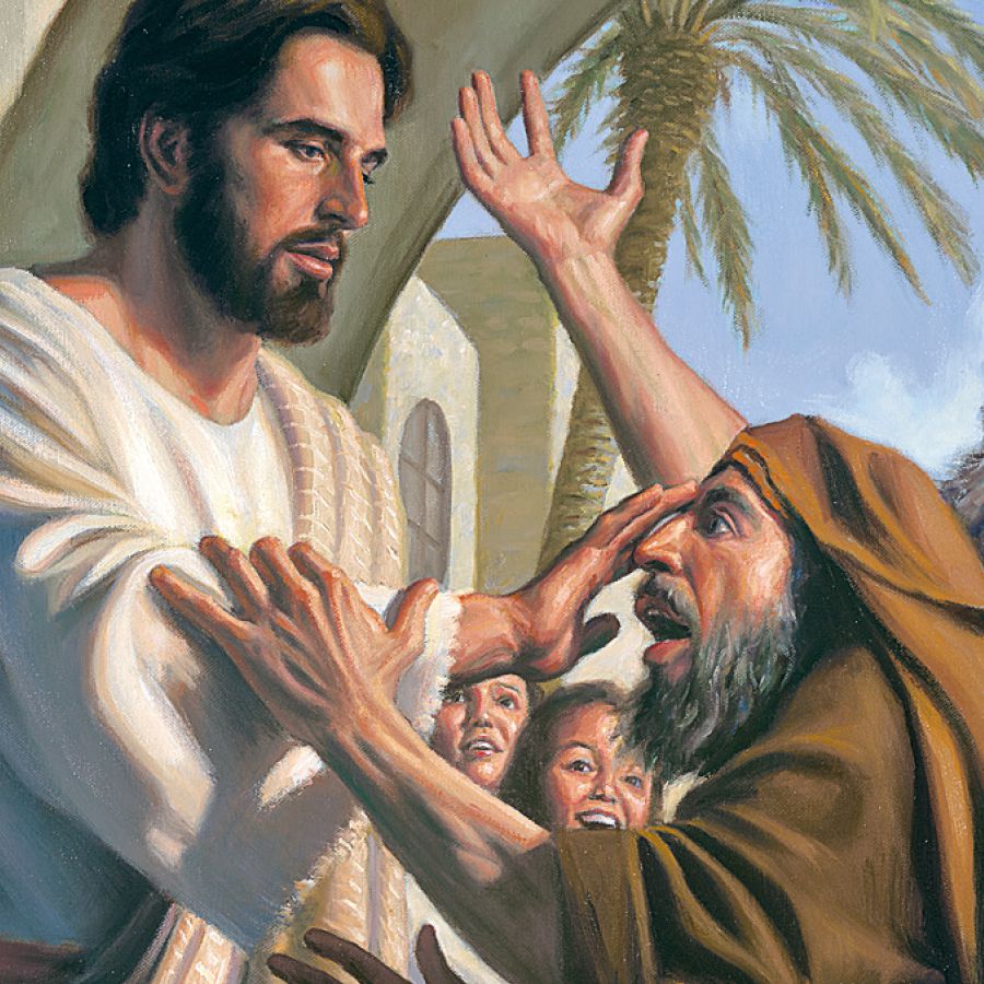 Jesús sanando a un enfermo