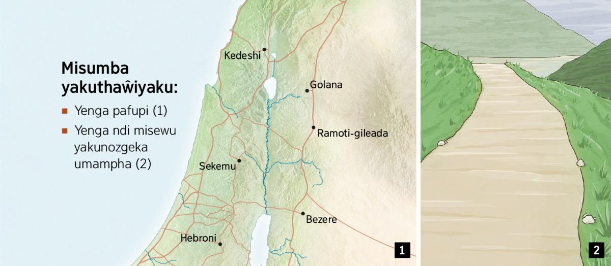 Mapu yo yilongo misumba 6 yakuthaŵiyaku ya ku Yisirayeli kweniso misewu yakunozgeka umampha