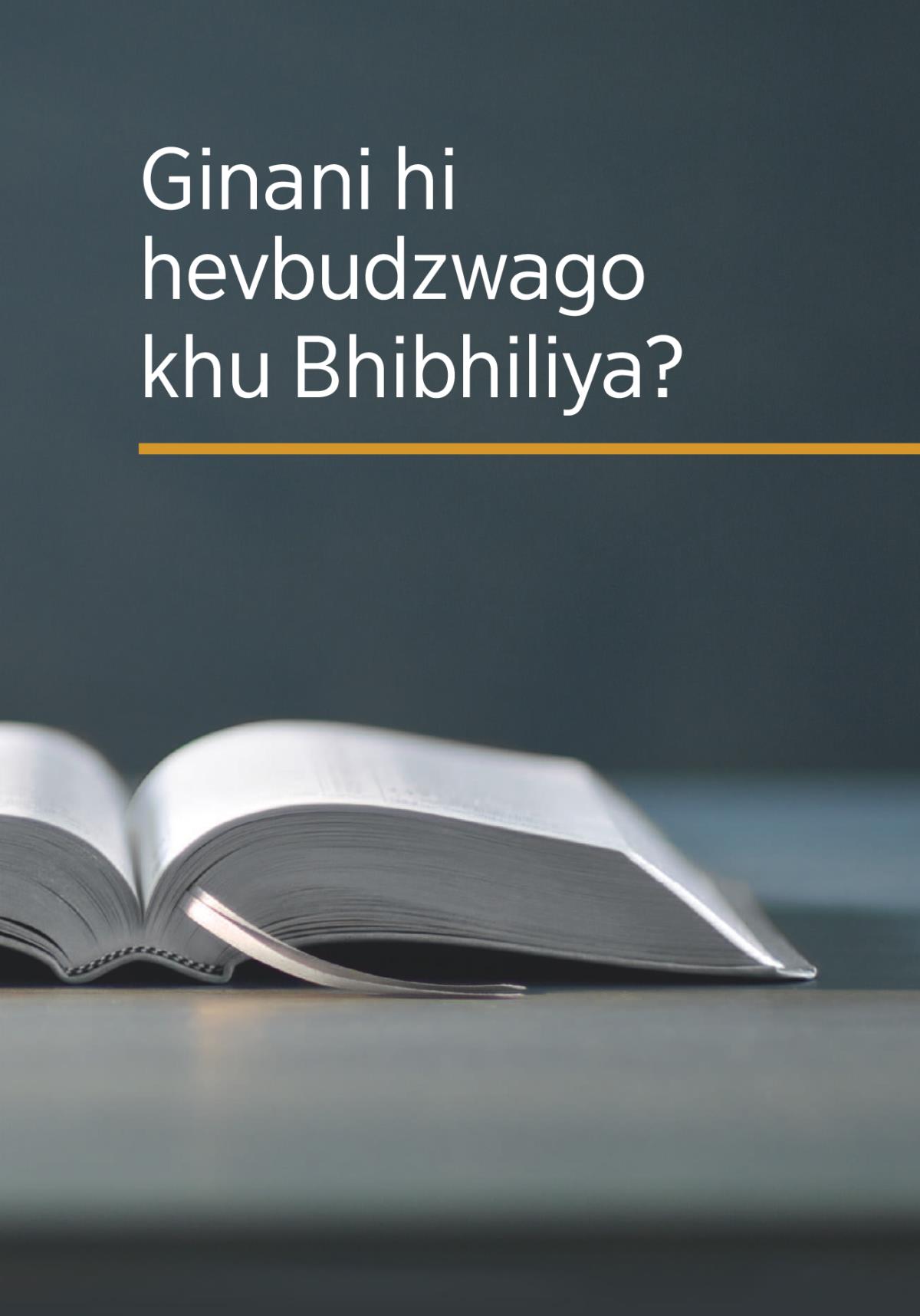 Ginani hi hevbudzwago khu Bhibhiliya?
