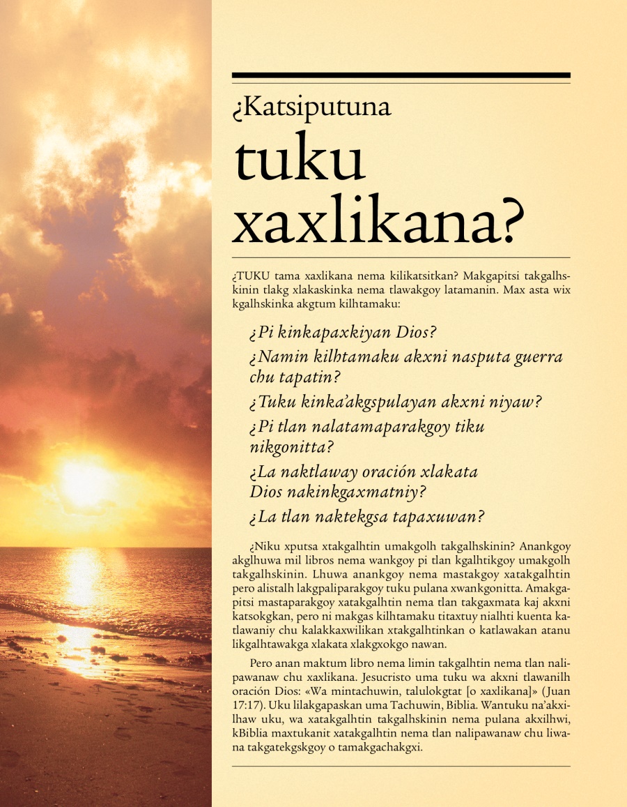 Tratado ¿Katsiputuna tuku xaxlikana?