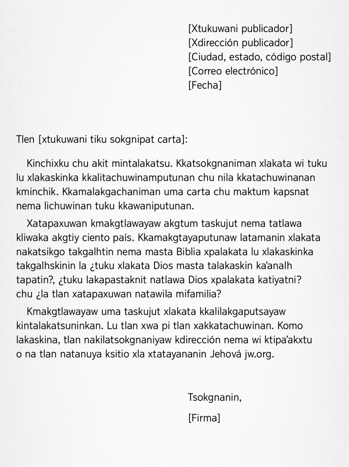 La xlitatlawat maktum carta