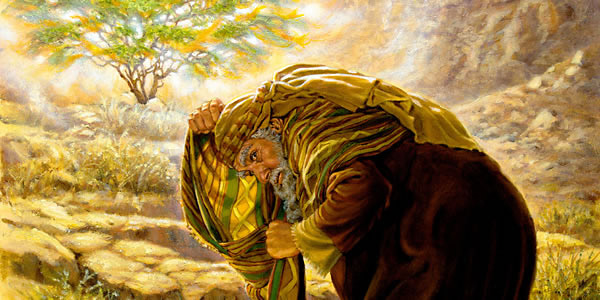 Moses i karamapim pes bilong em klostu long nil diwai i paia.