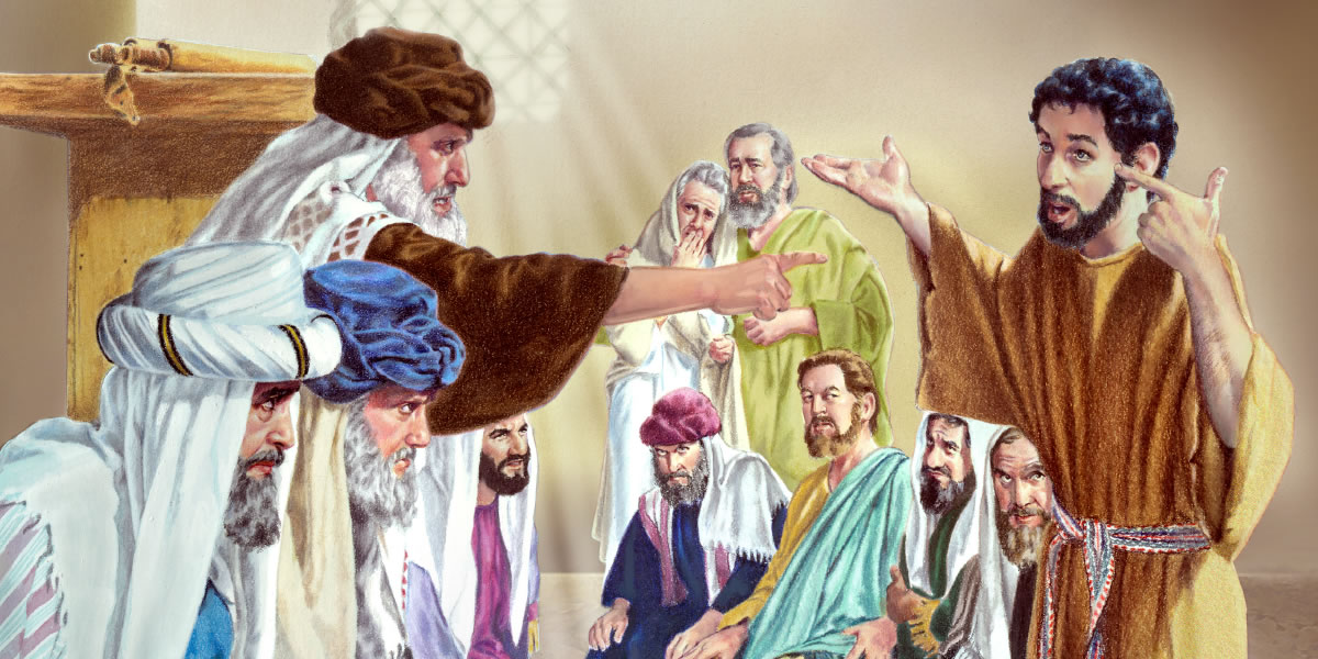 Aipas man em nau ai bilong em i op i bekim tok bilong ol Farisi husat i belhat tru, na papamama bilong em i lukluk i stap