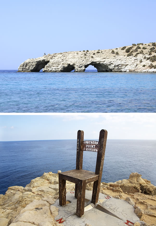 Trypití Cape, the southernmost tip of Europe