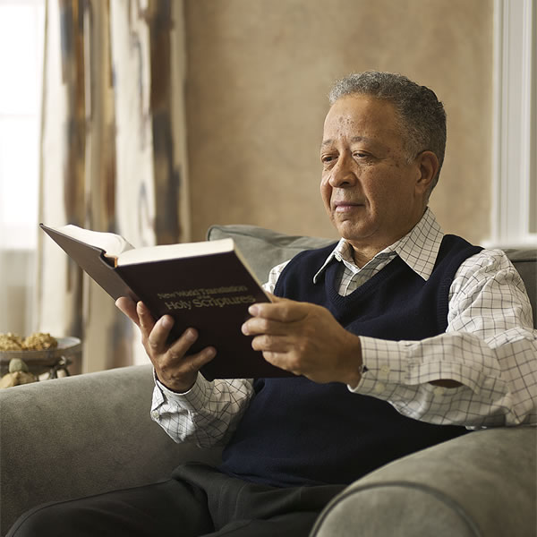 A man reading the Bible