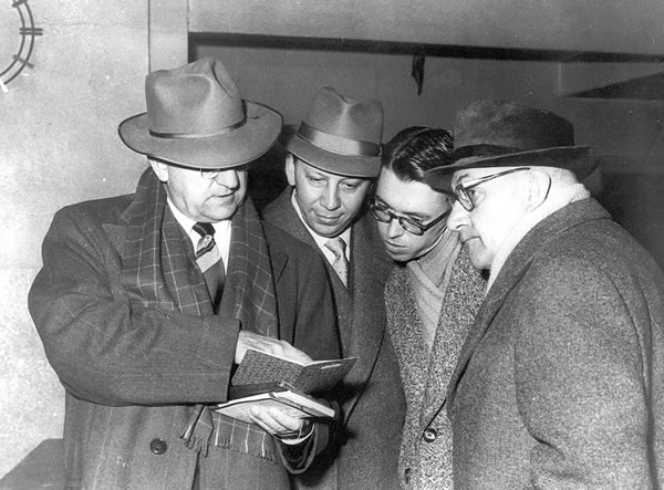 Brother Frost and others with Brother Knorr