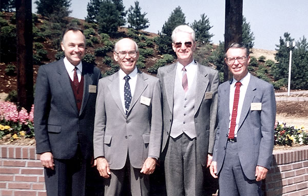 Richard, Bill, Lowell, and Ramon at the Selters branch dedication